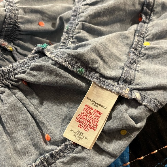 MINI BODEN PRE-LOVED TIER LAYER DENIM SWING SKIRT WITH ELASTIC WAISTBAND TIE - Picture 12 of 17